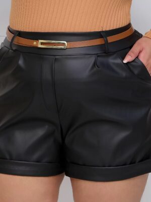 SHORTS COURO CURVE NATALIE