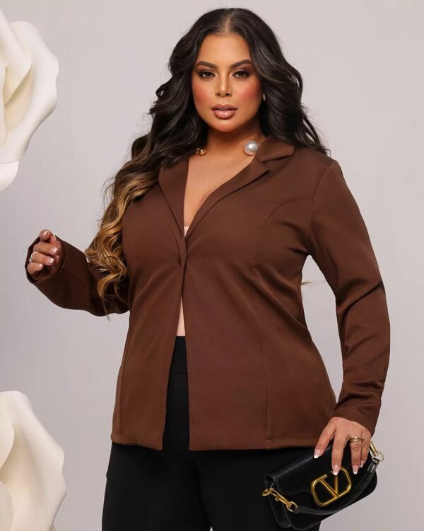 BLAZER ALFAIATARIA CURVE PÉROLA