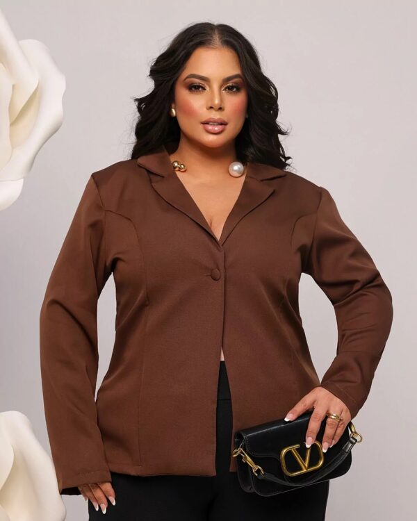 BLAZER ALFAIATARIA CURVE PÉROLA - Image 3
