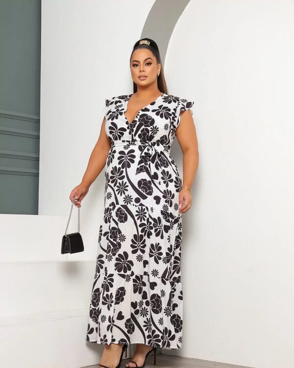 VESTIDO SILK FLOW FLORAL CURVE VIVI